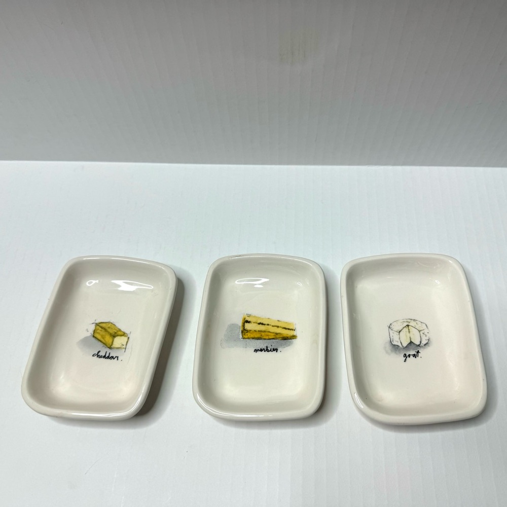 Rae Dunn Artisan‎ Cheese Appetizer Set of 3 Dishes